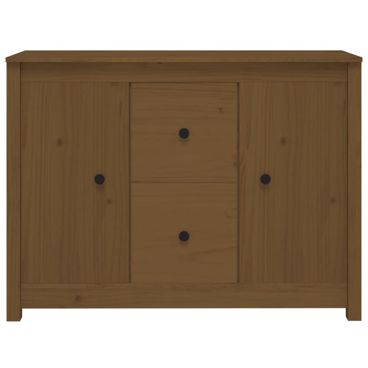 skænk 100x35x74 cm massivt fyrretræ gyldenbrun