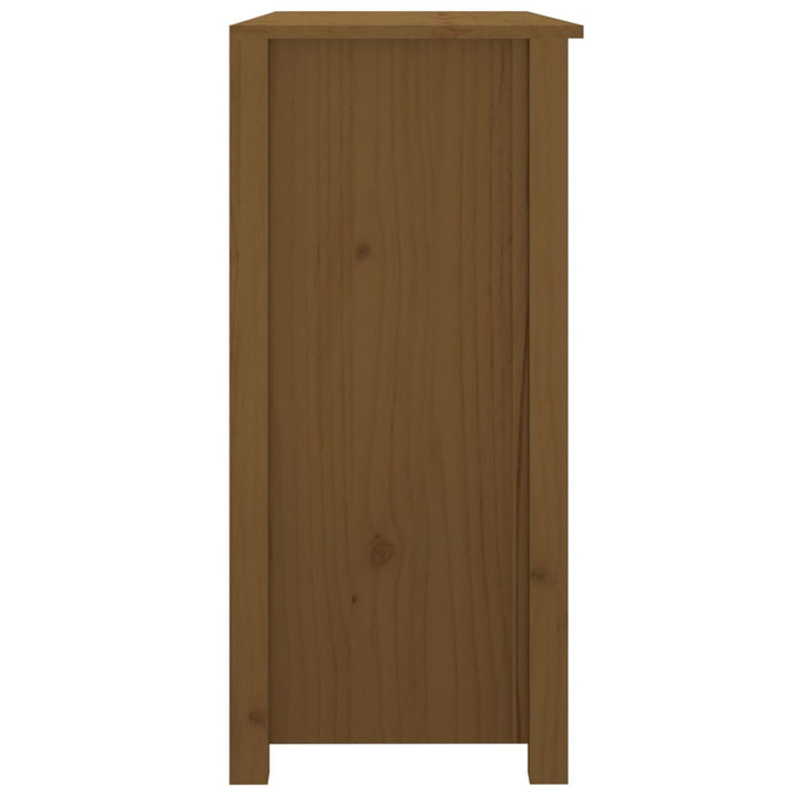 skænk 100x35x74 cm massivt fyrretræ gyldenbrun