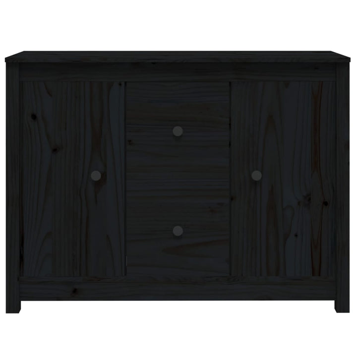skænk 100x35x74 cm massivt fyrretræ sort