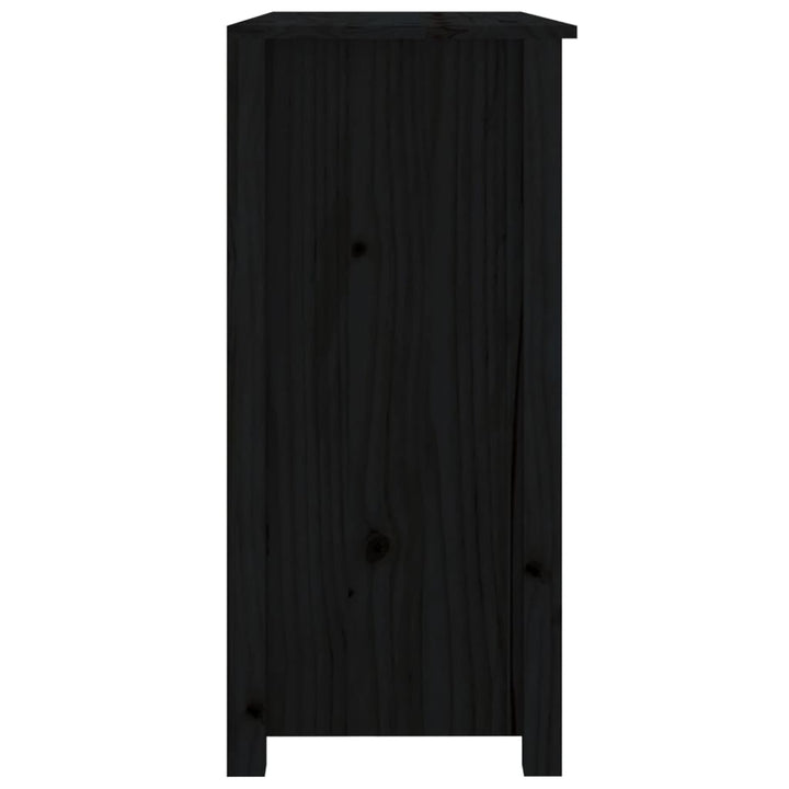 skænk 100x35x74 cm massivt fyrretræ sort