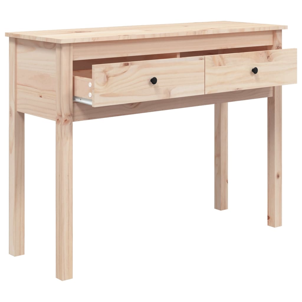 konsolbord 100x35x75 cm massivt fyrretræ