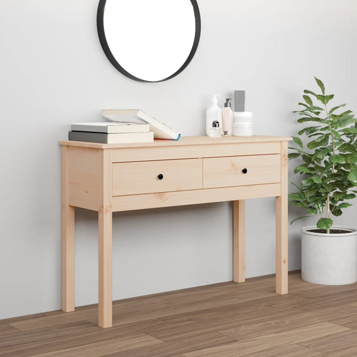 konsolbord 100x35x75 cm massivt fyrretræ