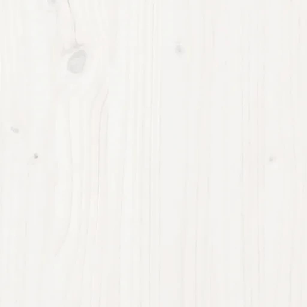 konsolbord 100x35x75 cm massivt fyrretræ hvid