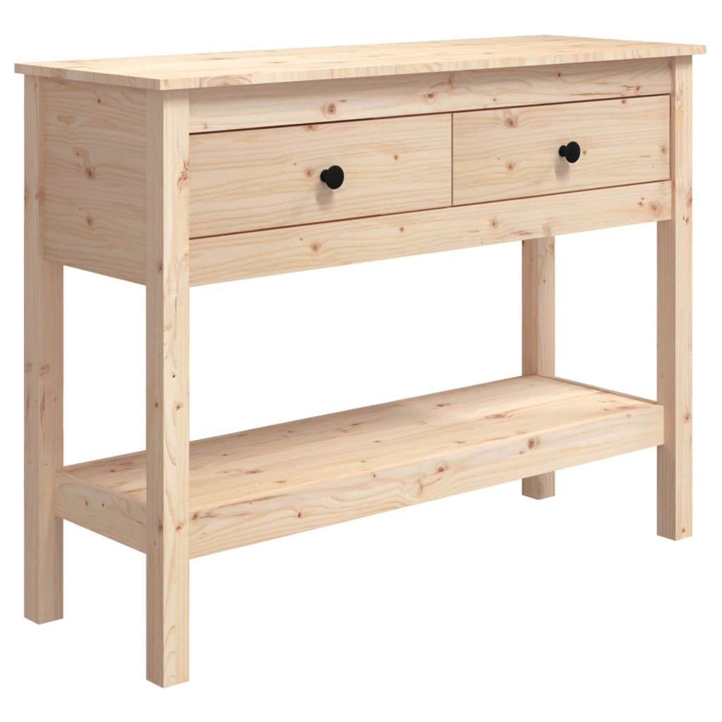 konsolbord 100x35x75 cm massivt fyrretræ
