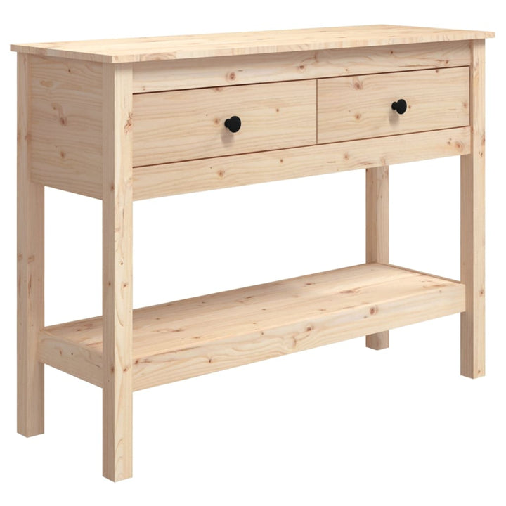 konsolbord 100x35x75 cm massivt fyrretræ