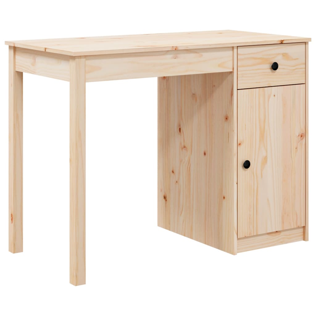 skrivebord 100x50x75 cm massivt fyrretræ