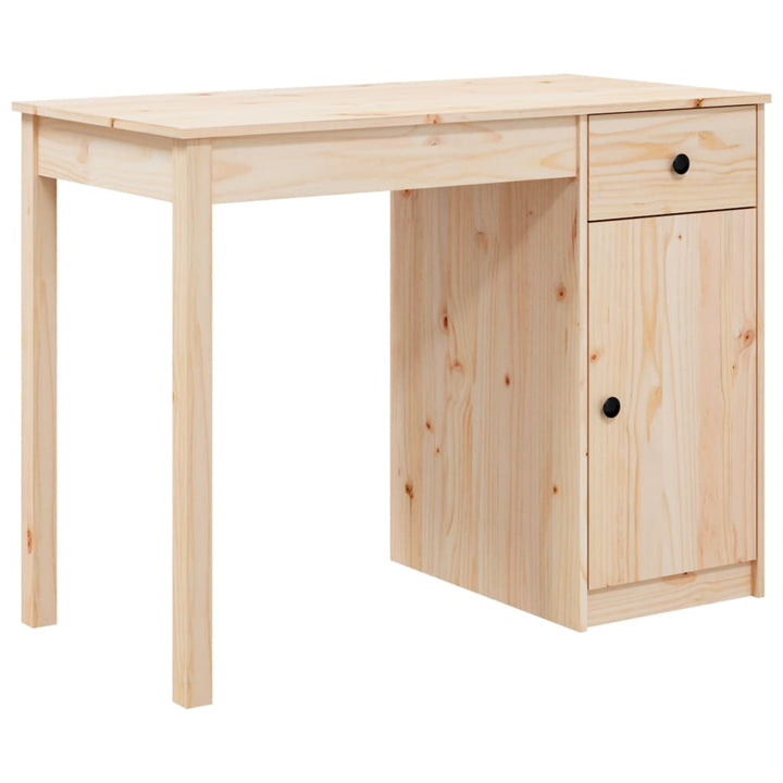 skrivebord 100x50x75 cm massivt fyrretræ
