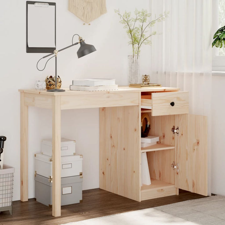 skrivebord 100x50x75 cm massivt fyrretræ