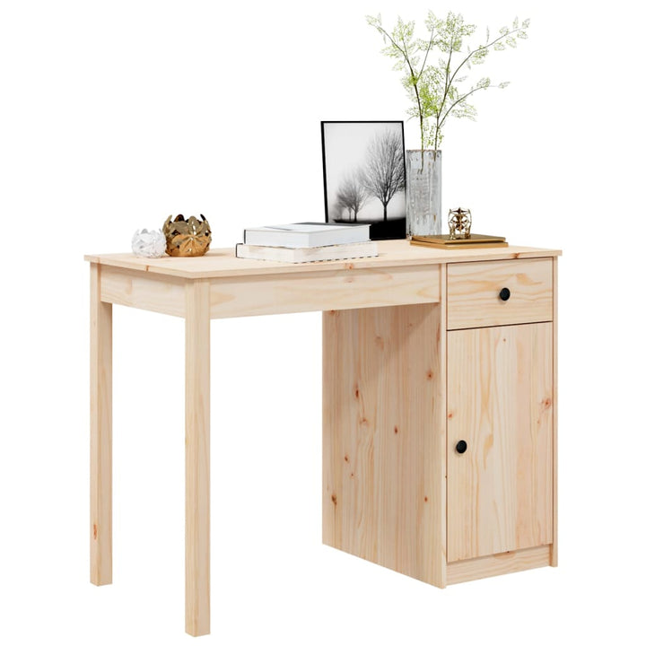 skrivebord 100x50x75 cm massivt fyrretræ