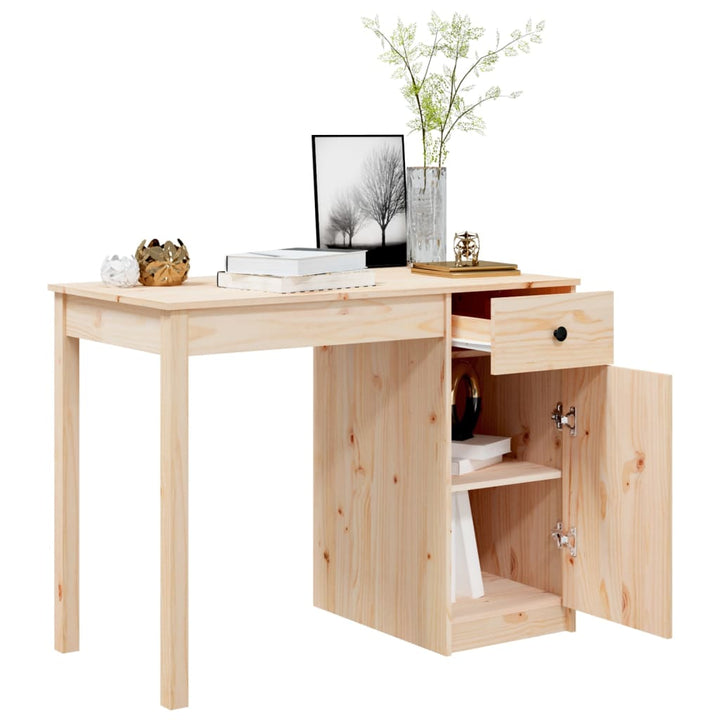 skrivebord 100x50x75 cm massivt fyrretræ