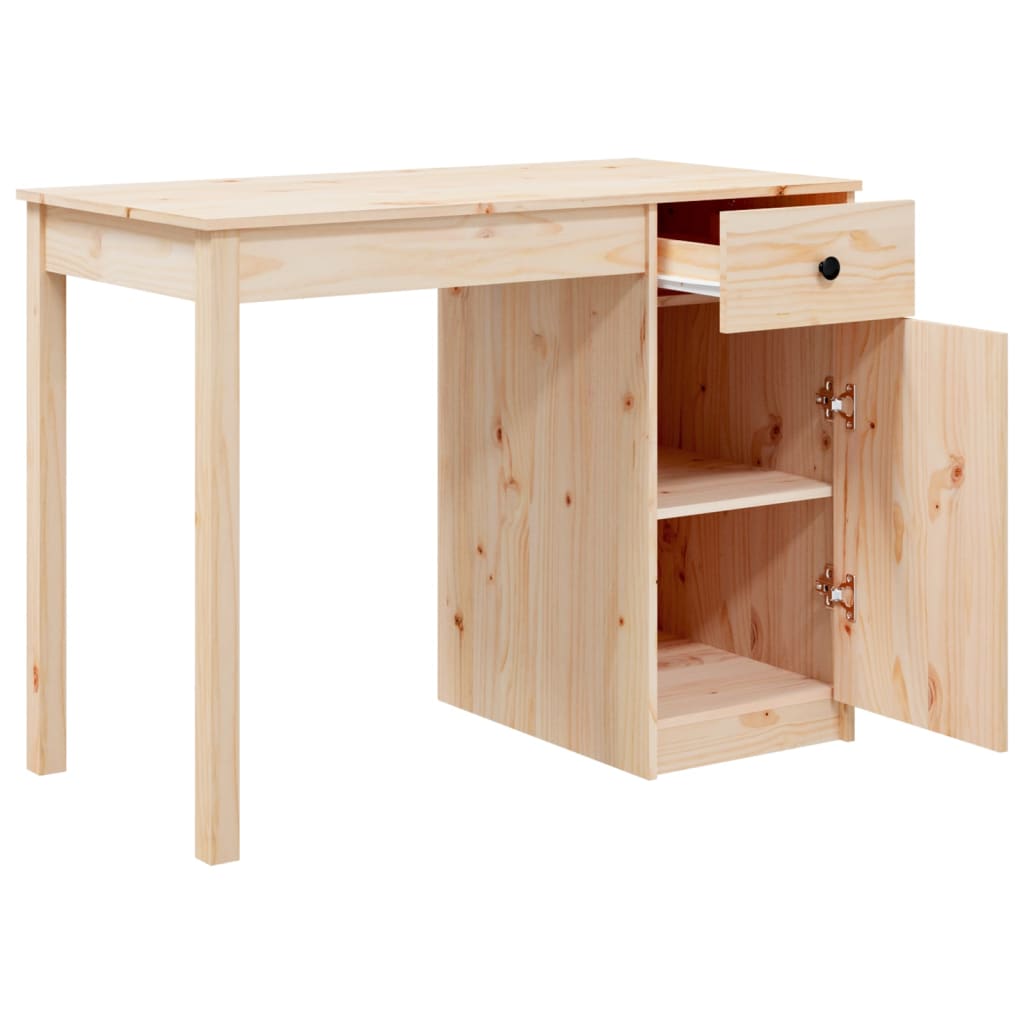 skrivebord 100x50x75 cm massivt fyrretræ