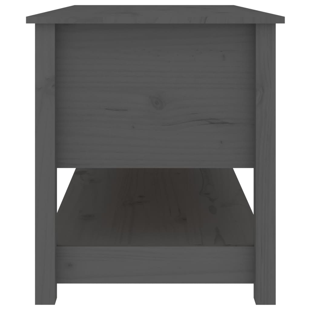 sofabord 102x49x55 cm massivt fyrretræ grå