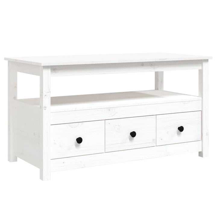 sofabord 102x49x55 cm massivt fyrretræ hvid