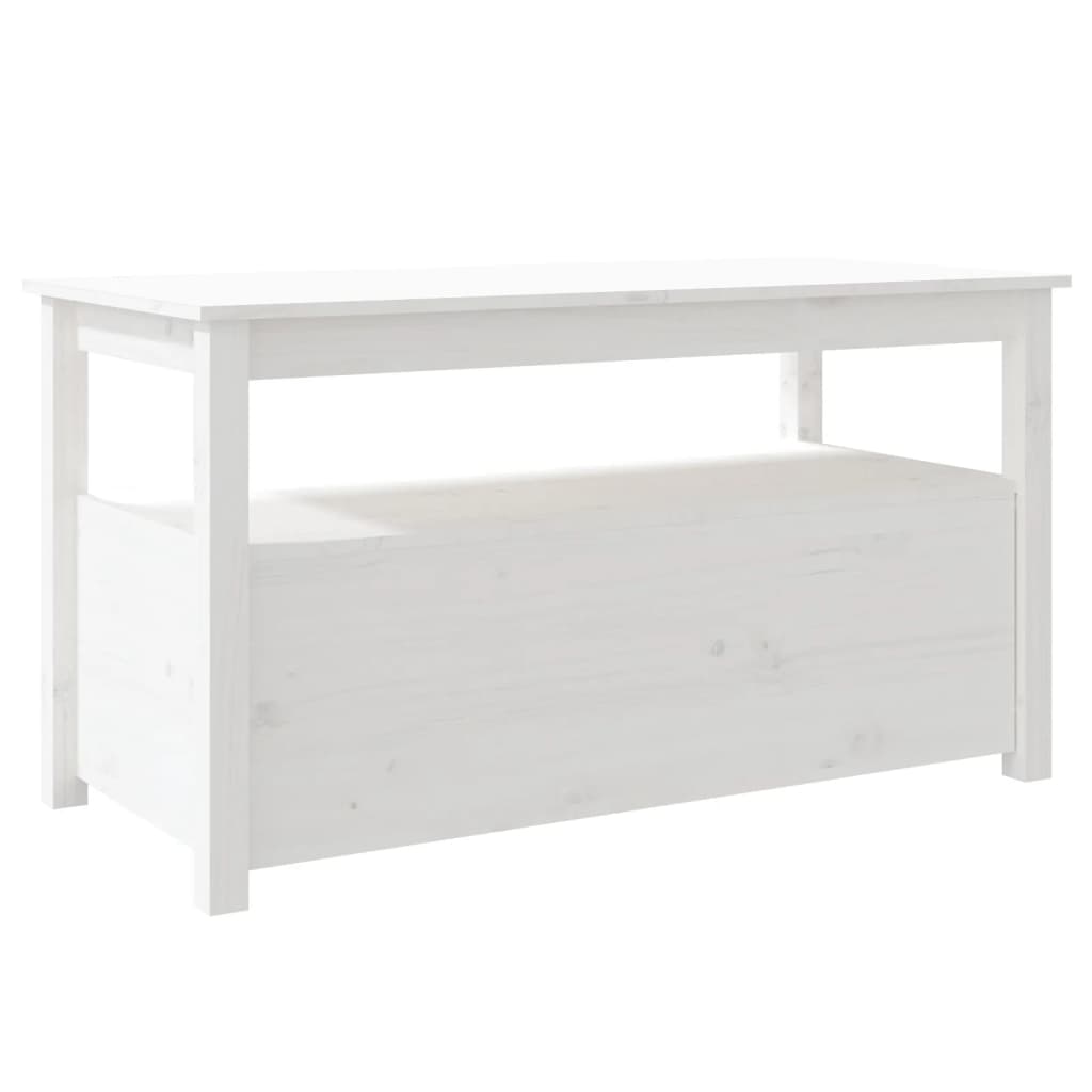 sofabord 102x49x55 cm massivt fyrretræ hvid