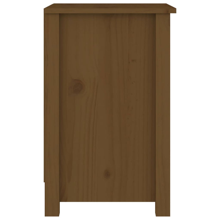 sengeborde 2 stk. 40x35x55 cm massivt fyrretræ gyldenbrun