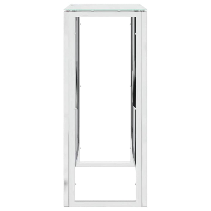 konsolbord 70x30x70 cm rustfrit stål og glas