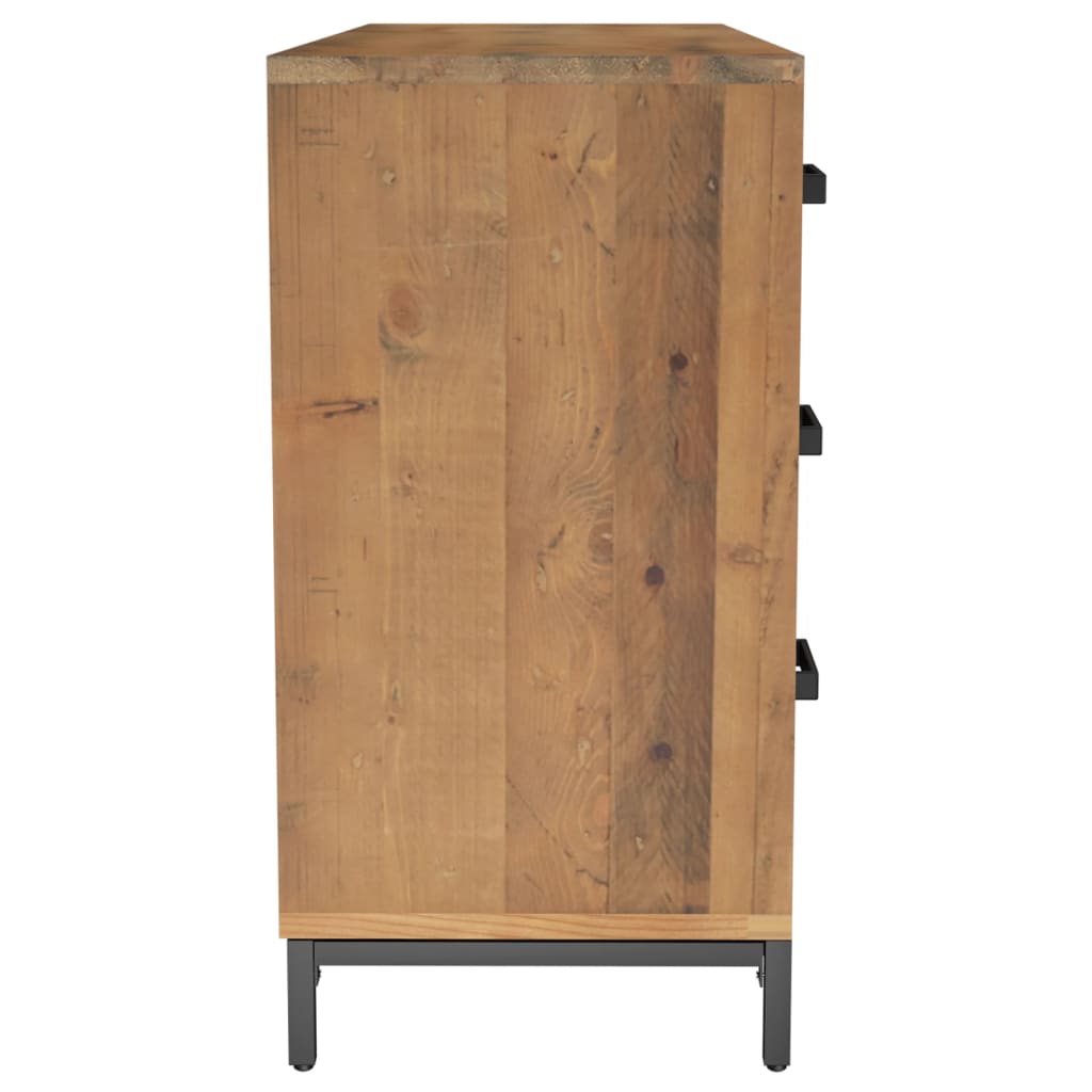 skænk 110x35x70 cm massivt fyrretræ brun