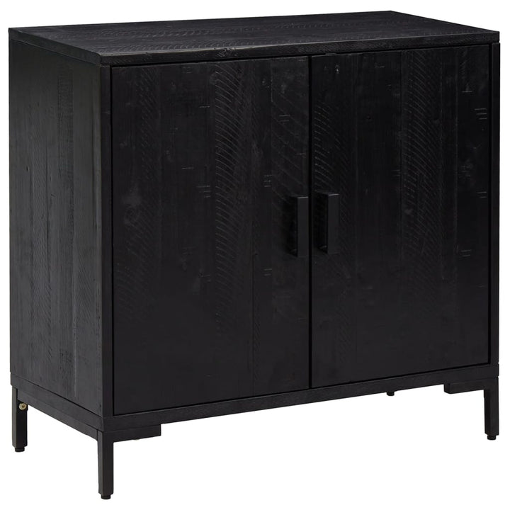 skænk 75x35x70 cm massivt fyrretræ sort
