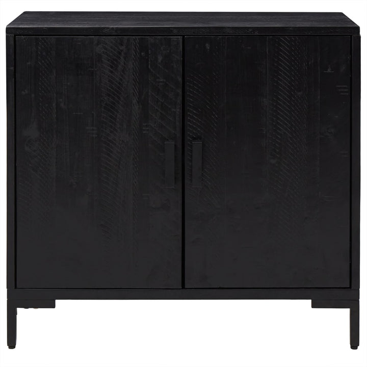 skænk 75x35x70 cm massivt fyrretræ sort