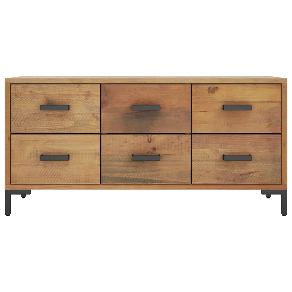 opbevaringsbænk 110x30x45 cm massivt fyrretræ brun