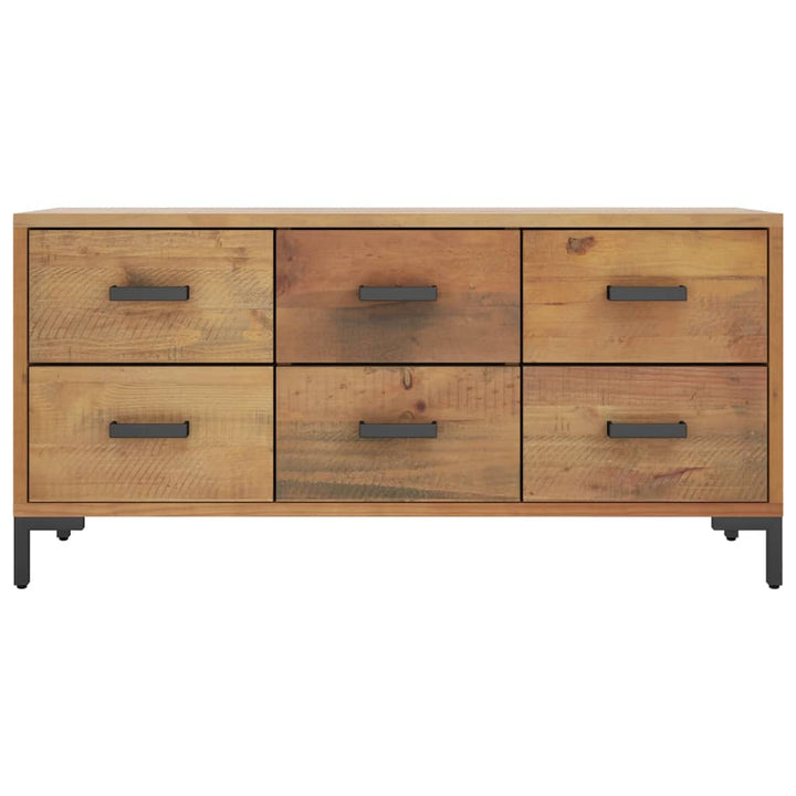opbevaringsbænk 110x30x45 cm massivt fyrretræ brun