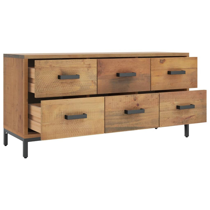 opbevaringsbænk 110x30x45 cm massivt fyrretræ brun