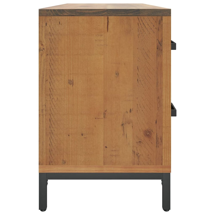 opbevaringsbænk 110x30x45 cm massivt fyrretræ brun