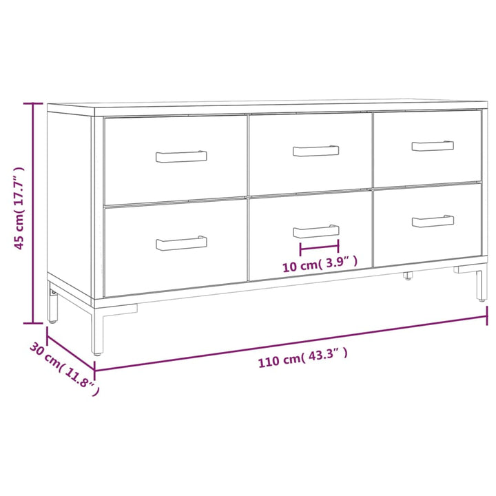 opbevaringsbænk 110x30x45 cm massivt fyrretræ brun