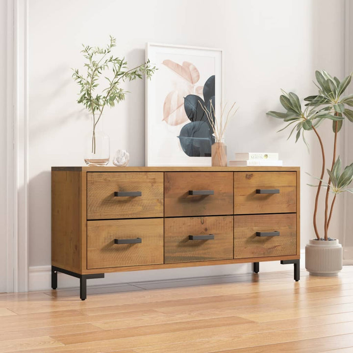 opbevaringsbænk 110x30x45 cm massivt fyrretræ brun