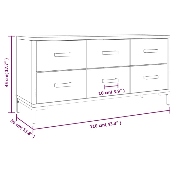opbevaringsbænk 110x30x45 cm massivt fyrretræ sort
