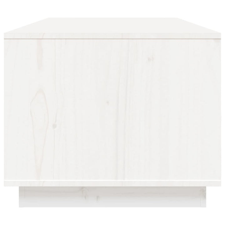 sofabord 100x50x41 cm massivt fyrretræ hvid