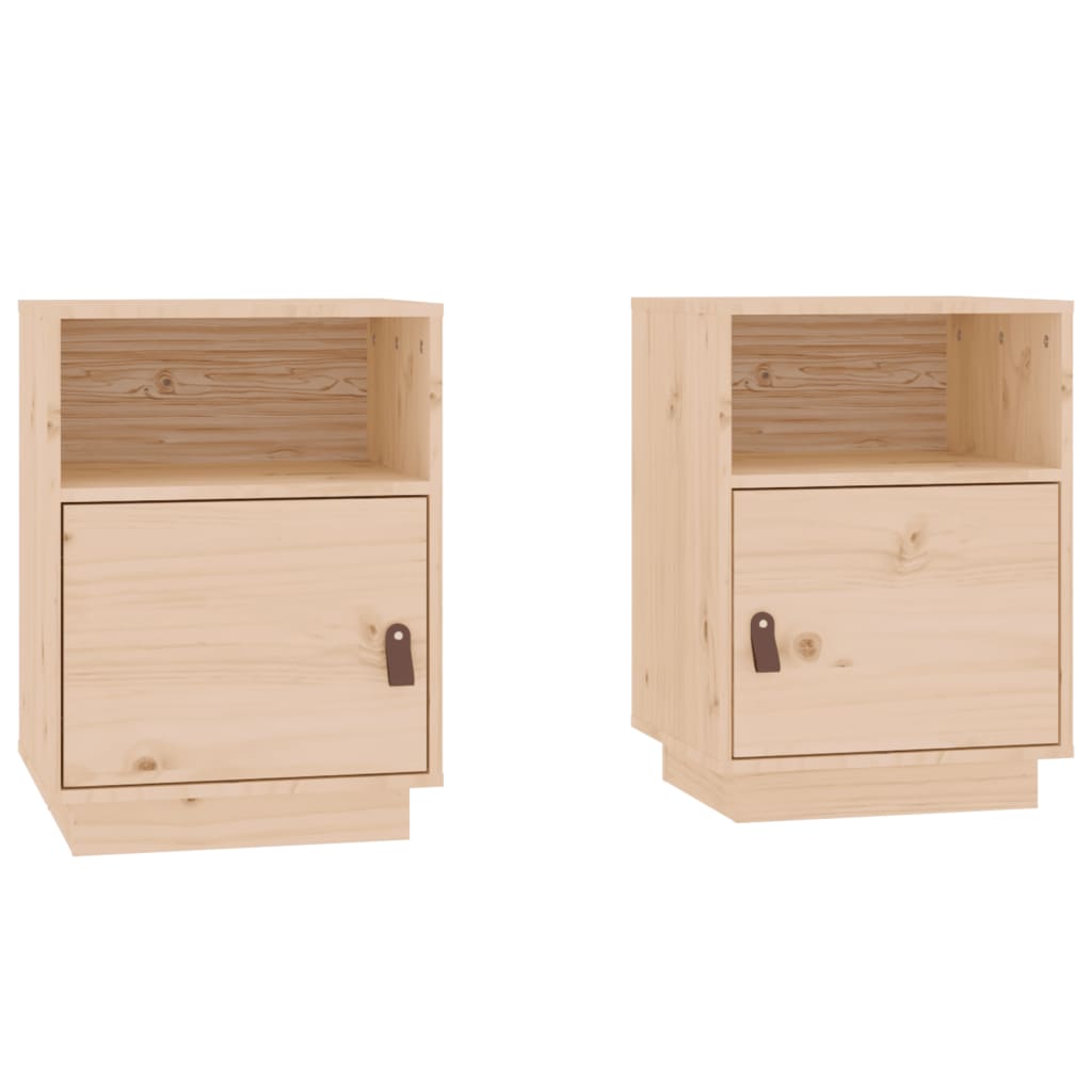 sengeborde 2 stk. 40x34x55 cm massivt fyrretræ