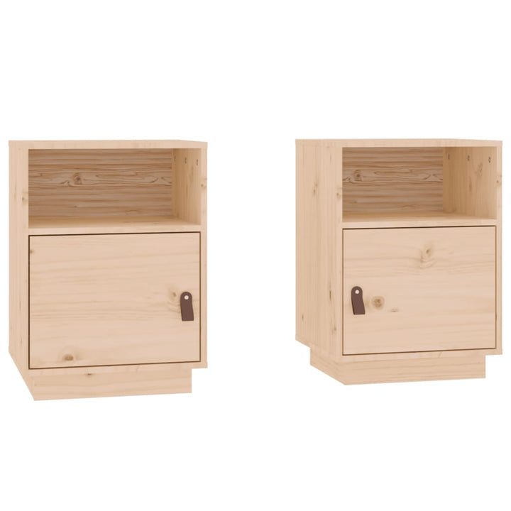 sengeborde 2 stk. 40x34x55 cm massivt fyrretræ