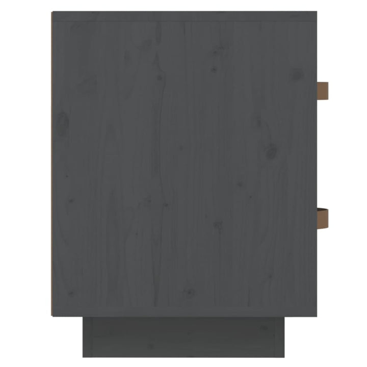 sengeborde 2 stk. 40x34x45 cm massivt fyrretræ grå