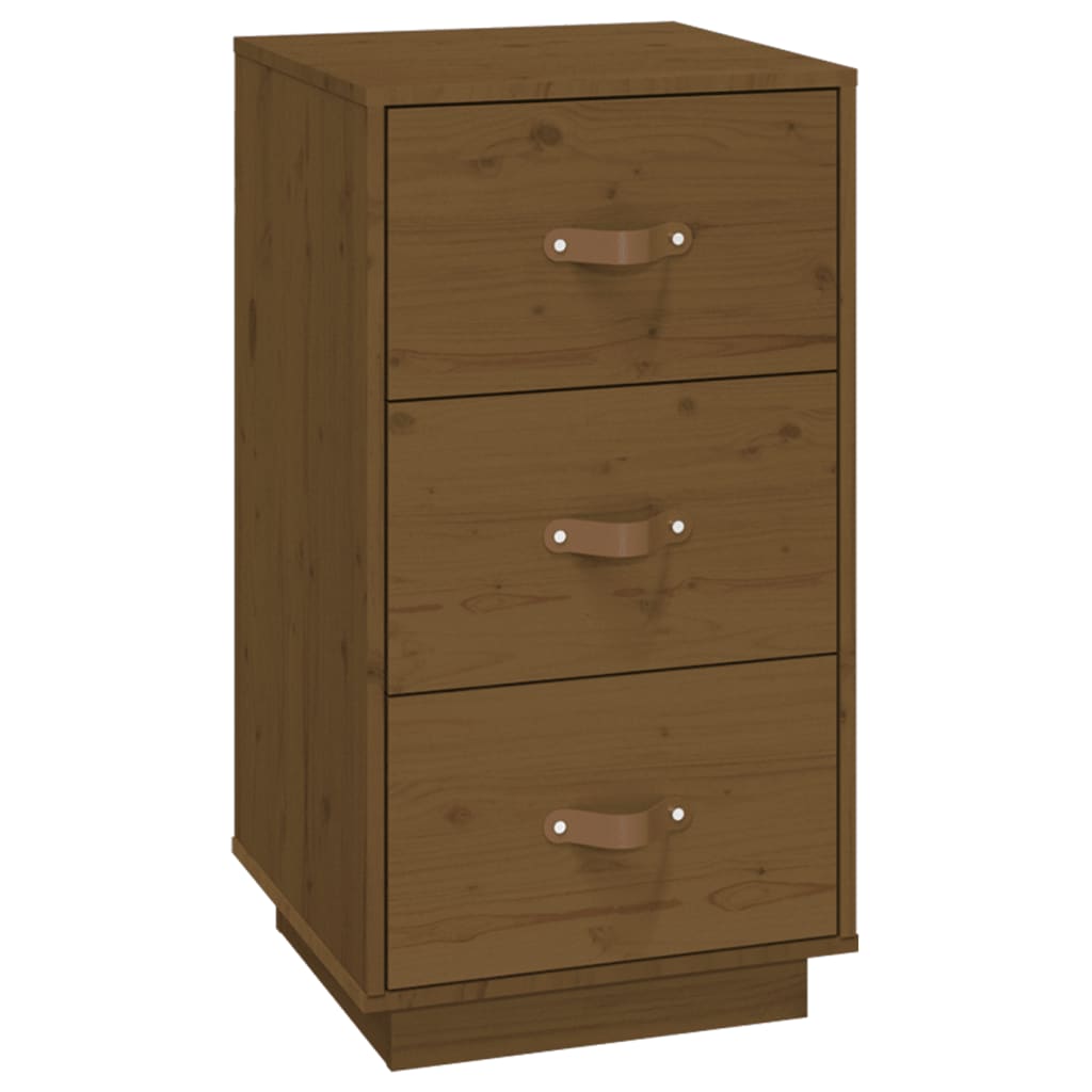 sengeborde 2 stk. 40x40x75 cm massivt fyrretræ gyldenbrun