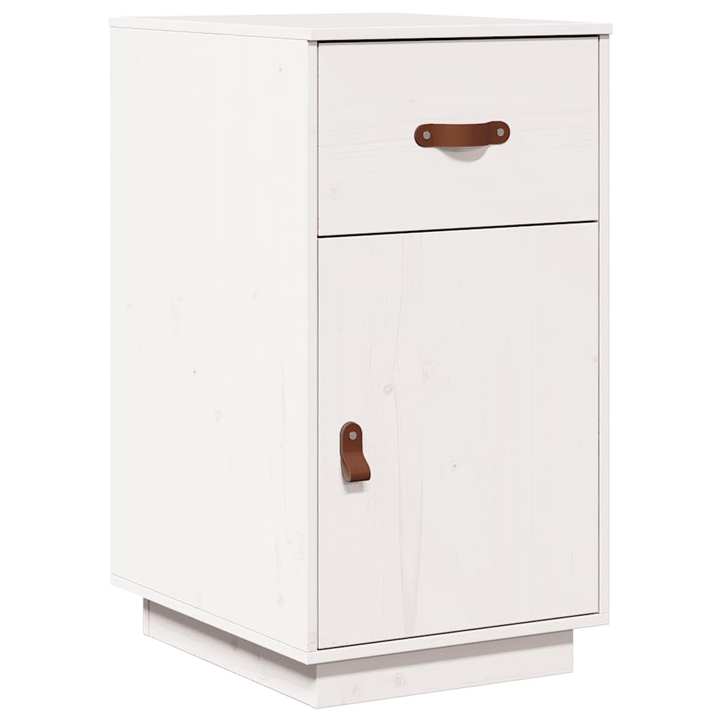 skrivebordsskab 40x50x75 cm massivt fyrretræ hvid