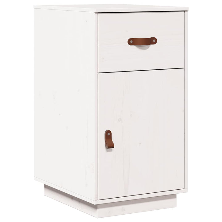skrivebordsskab 40x50x75 cm massivt fyrretræ hvid