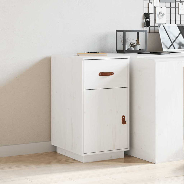 skrivebordsskab 40x50x75 cm massivt fyrretræ hvid