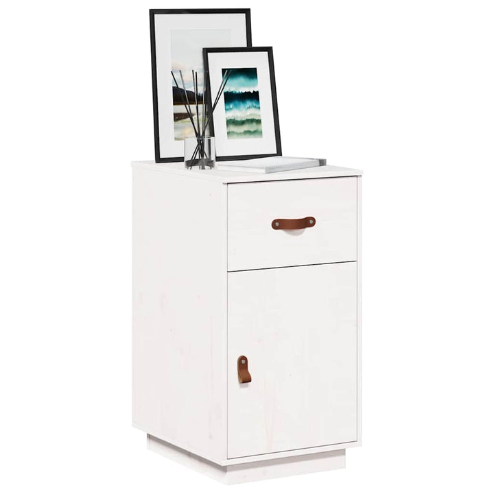 skrivebordsskab 40x50x75 cm massivt fyrretræ hvid