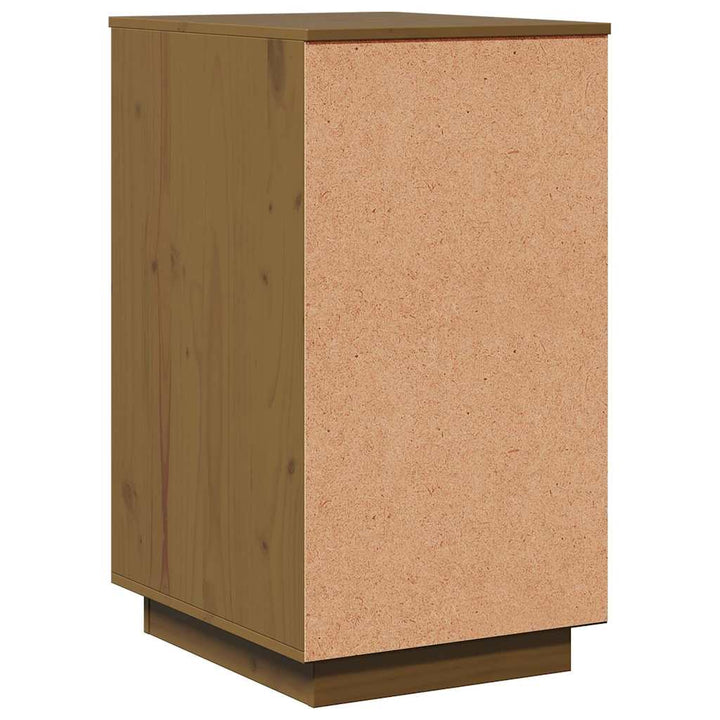 skrivebordsskab 40x50x75 cm massivt fyrretræ gyldenbrun