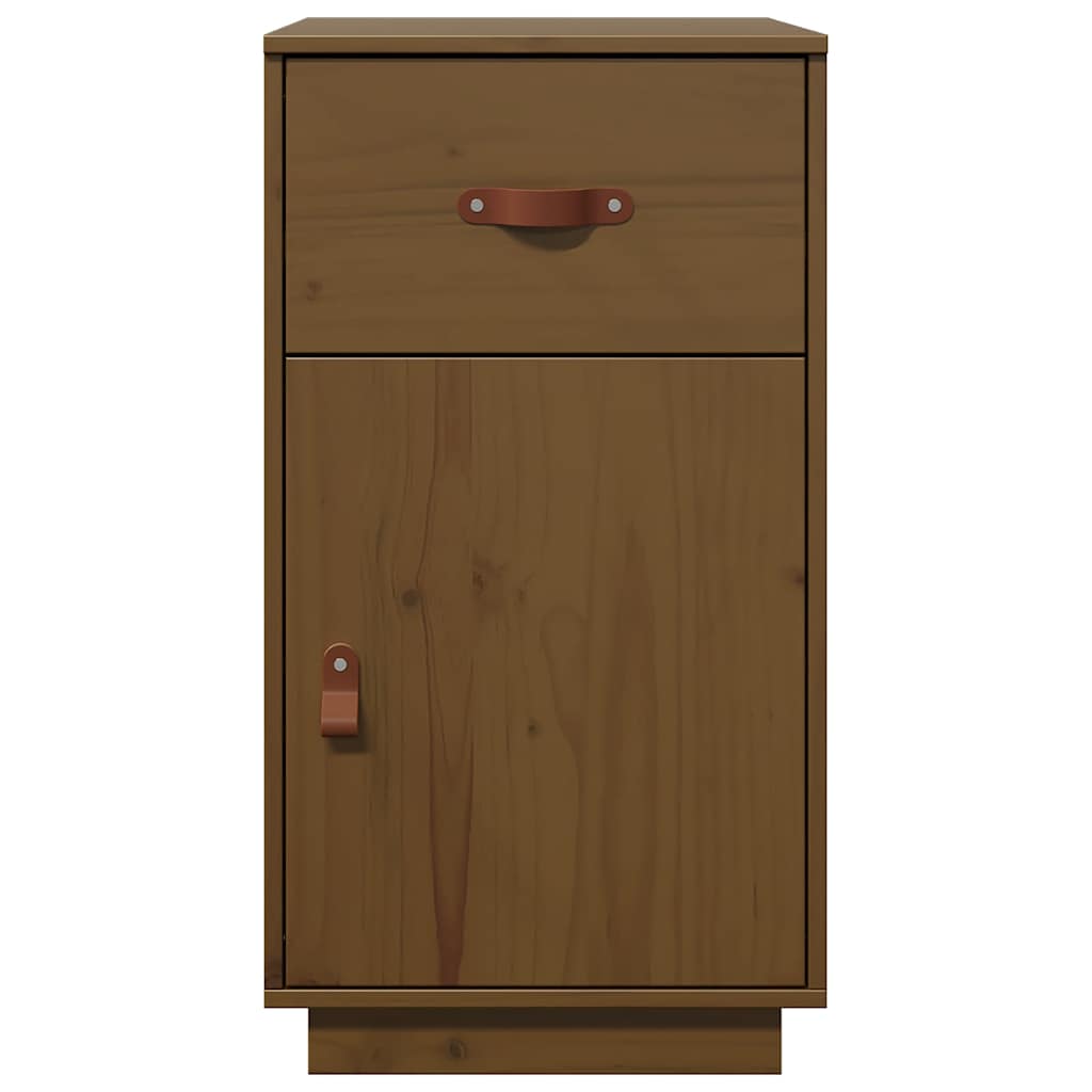 skrivebordsskab 40x50x75 cm massivt fyrretræ gyldenbrun