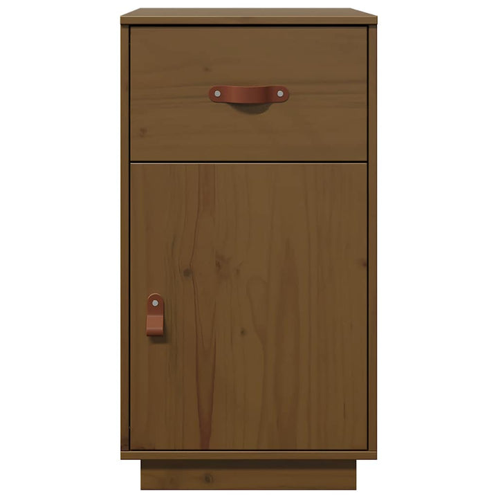 skrivebordsskab 40x50x75 cm massivt fyrretræ gyldenbrun