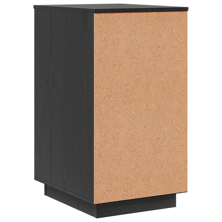 skrivebordsskab 40x50x75 cm massivt fyrretræ sort