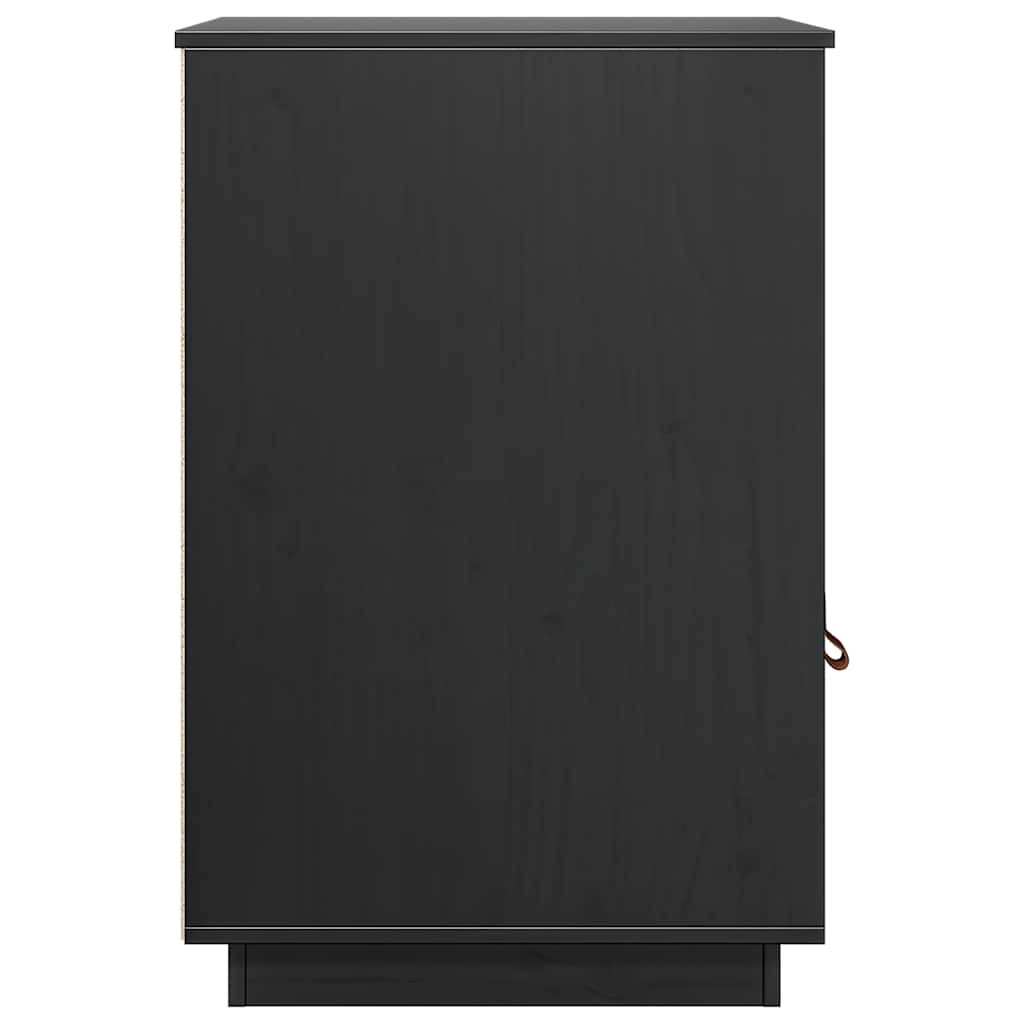 skrivebordsskab 40x50x75 cm massivt fyrretræ sort