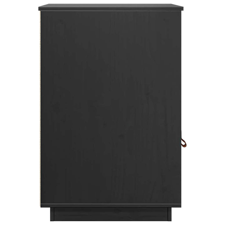 skrivebordsskab 40x50x75 cm massivt fyrretræ sort