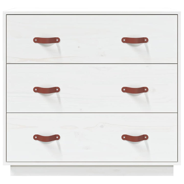 skænk 80x40x75 cm massivt fyrretræ hvid