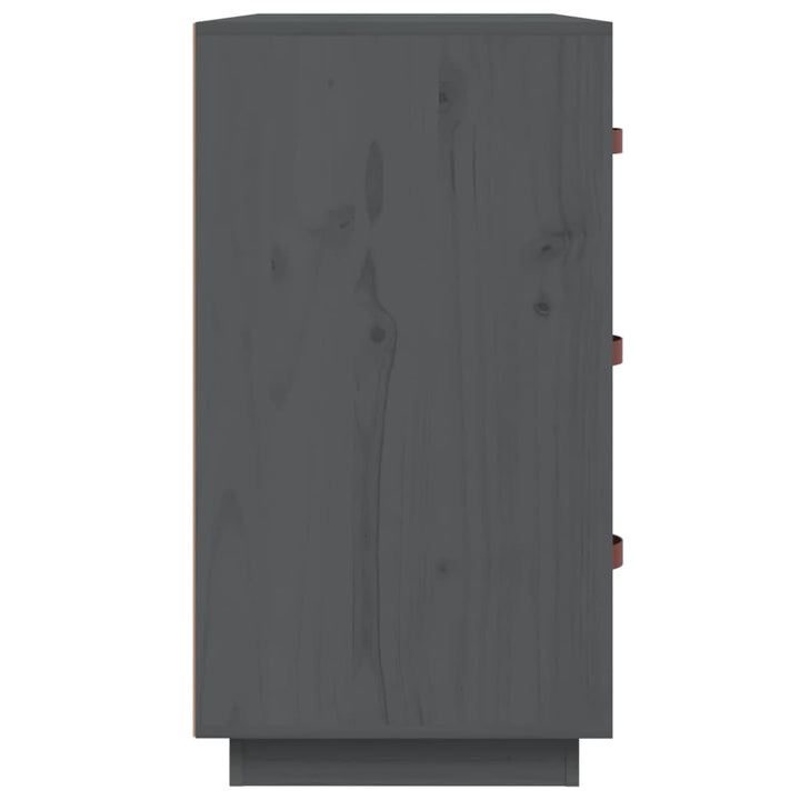 skænk 80x40x75 cm massivt fyrretræ grå