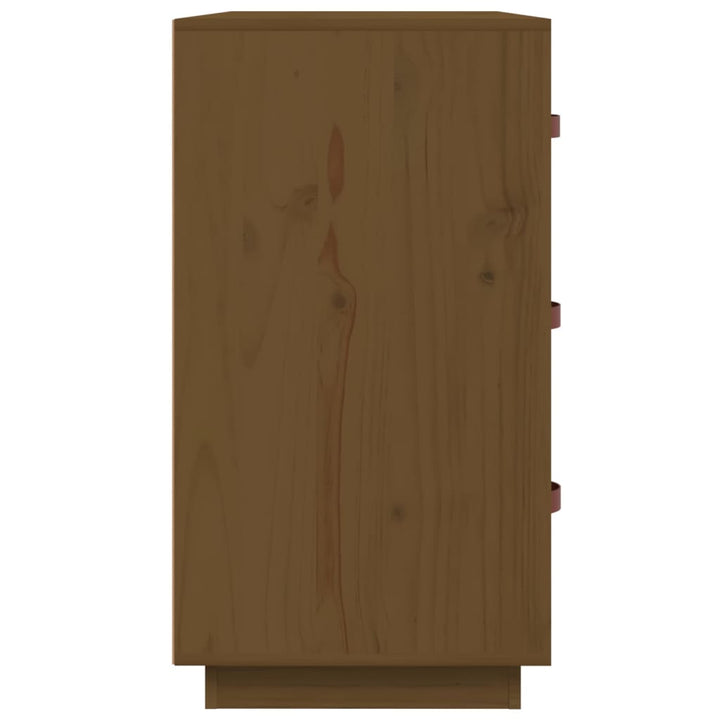 skænk 80x40x75 cm massivt fyrretræ gyldenbrun