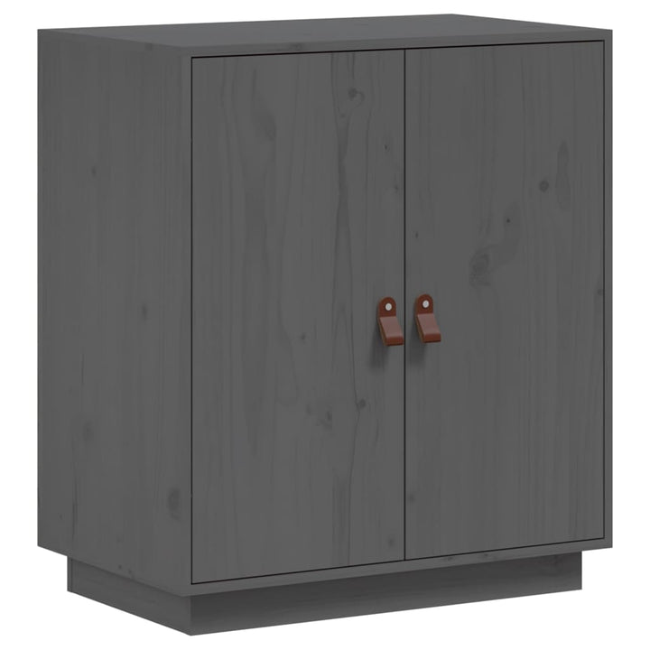 skænk 65,5x40x75 cm massivt fyrretræ grå
