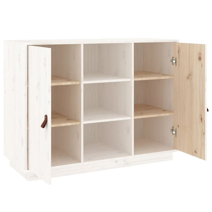 skænk 100x40x75 cm massivt fyrretræ hvid